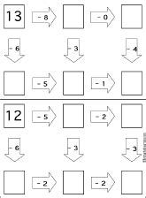 Follow The Arrows Subtraction Puzzles 5 Printout Subtraction Puzzle - Subtraction Puzzle