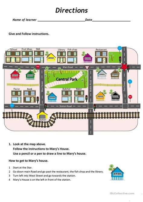 Follow The Directions Street Map Worksheet For 5th Follow Directions Worksheet 5th Grade - Follow Directions Worksheet 5th Grade