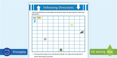 Download Follow Directions Using Graph Paper 