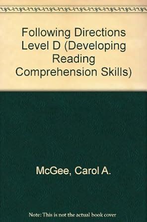 Read Following Directions Level D Developing Reading Comprehension Skills 