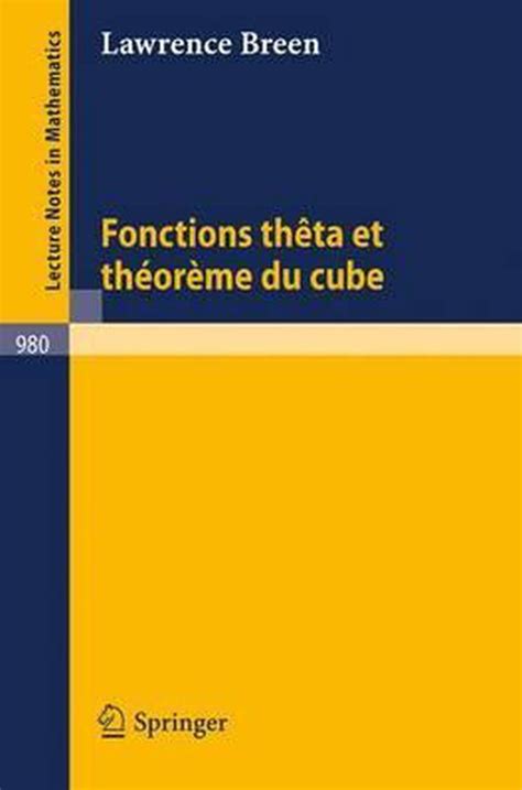 Read Online Fonctions Theta Et Theoreme Du Cube 