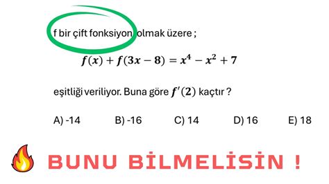 fonksiyonlarda türev