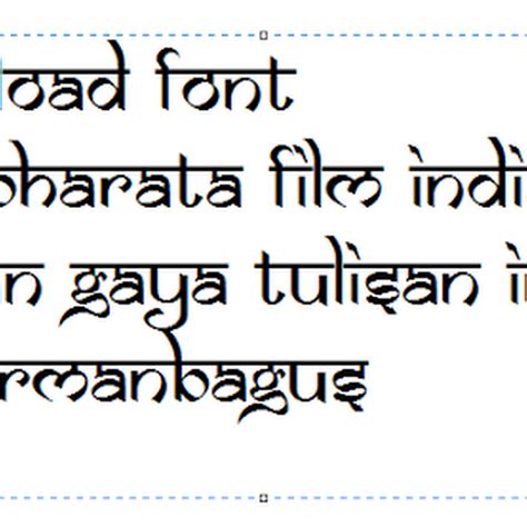 font mirip huruf india