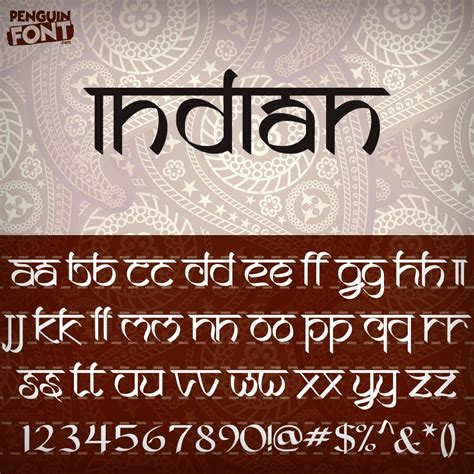 font model huruf india