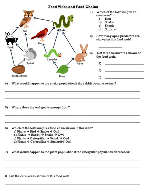Food Chain Ecosystems Worksheets 8211 Theworksheets Com Ecosystem Worksheet Grade 7 - Ecosystem Worksheet Grade 7