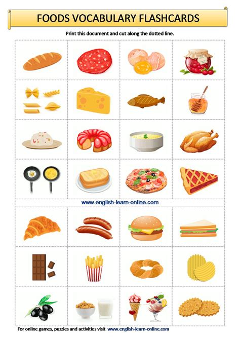 Food Flashcards Learnenglish Kids Food Worksheets For Kindergarten - Food Worksheets For Kindergarten