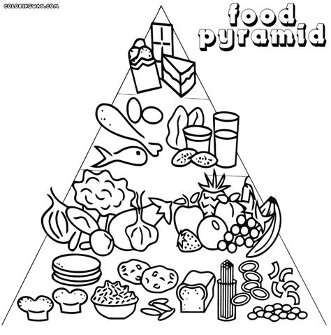 Food Pyramid Coloring Page At Getcolorings Com Free Food Pyramid Coloring Page - Food Pyramid Coloring Page