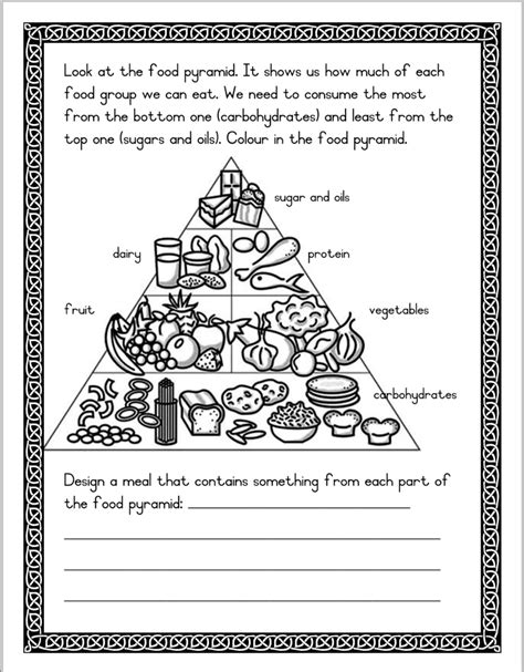 Food Pyramid Nutrition Worksheets For Kids Grades 3 Food Worksheet For Grade 3 - Food Worksheet For Grade 3