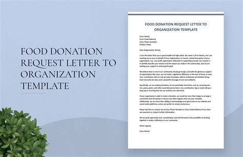 Food Request Letter Template