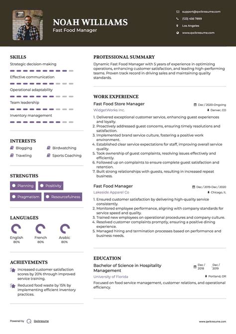 food store manager resume samples
