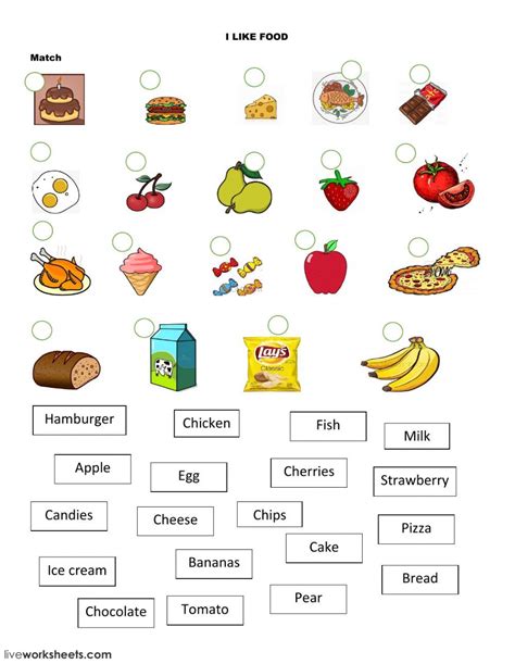 Food Worksheets Pdf Exercises Handouts English Exercises Esl Food Worksheets For Kindergarten - Food Worksheets For Kindergarten
