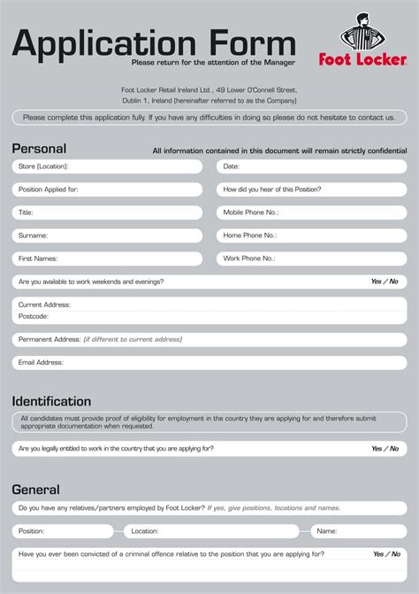 Read Foot Locker Paper Application 