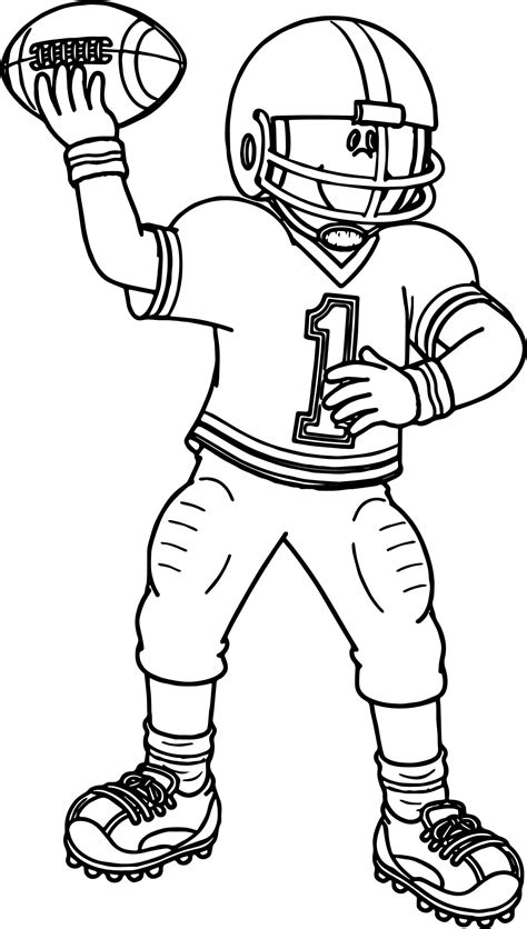 Football Player Coloring Pages Fun And Educational Activities Football Player To Color - Football Player To Color