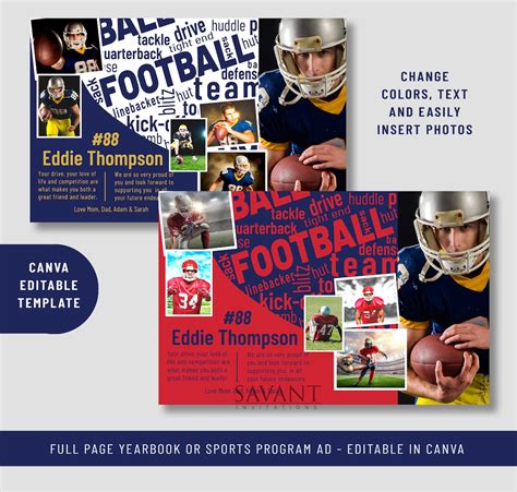 football program ads examples