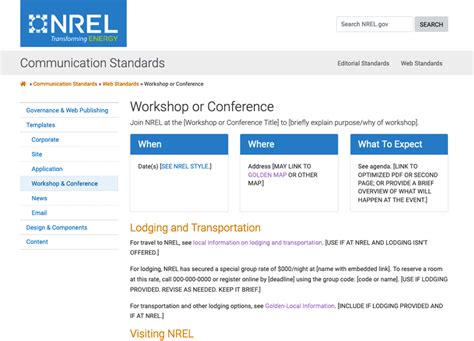 footnotes Communication Standards NREL