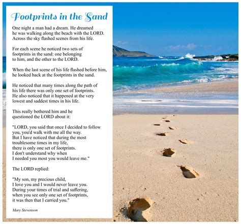 footprints in the sand
