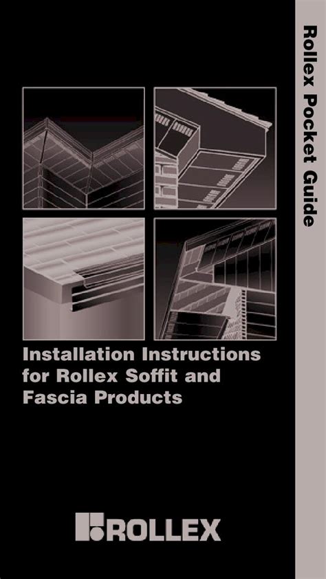 for Rollex Soffit and Fascia Products Installation Instructions