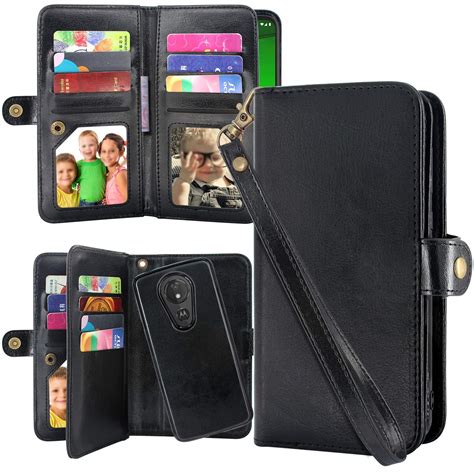 For Motorola Moto G7 Play Wallet Leather Case Pouch Card Slot Id Cash Flip Cover - Idcash Slot