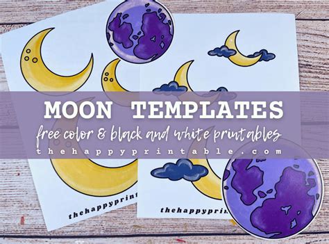 For Teachers The Happy Printable Moon And Stars Printable Templates - Moon And Stars Printable Templates