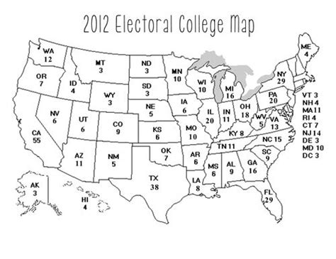 For You Printable 2012 Electoral College Map Mommycoddle Printable Electoral College Map For Kids - Printable Electoral College Map For Kids