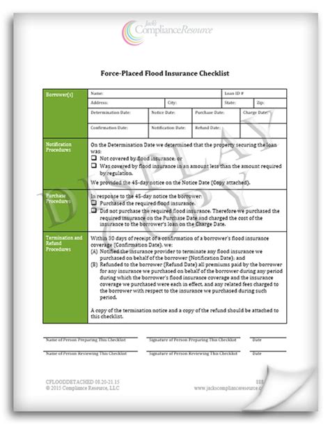 force place flood insurance sample letter