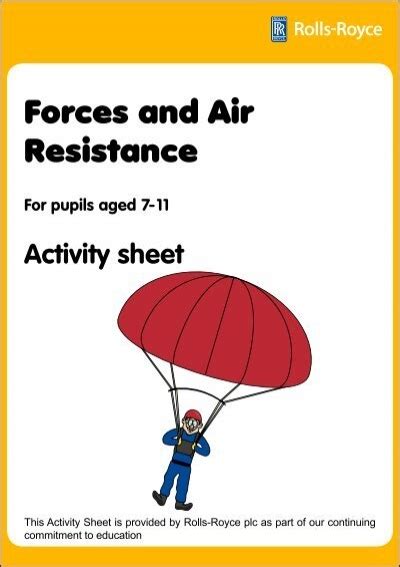 Forces And Air Resistance Stem Learning Air Resistance Worksheet - Air Resistance Worksheet