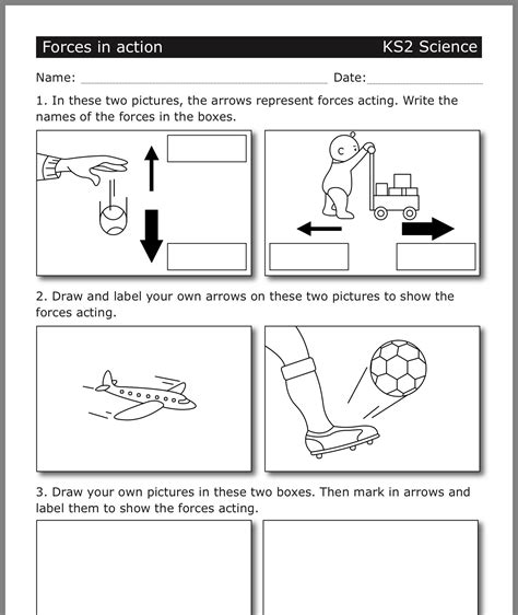Forces In Action Worksheet Teacher Made Twinkl Identifying Forces Worksheet - Identifying Forces Worksheet
