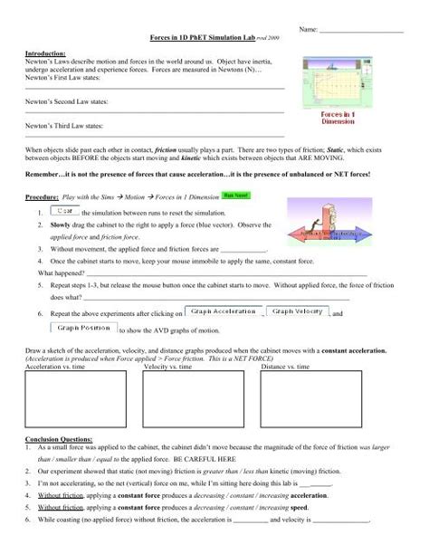 Read Forces In 1D Phet Simulation Lab Answers 