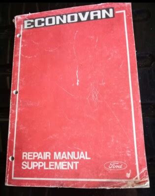 ford econovan workshop manual