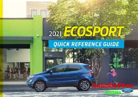 Ford Ecosport Quick Reference Guide