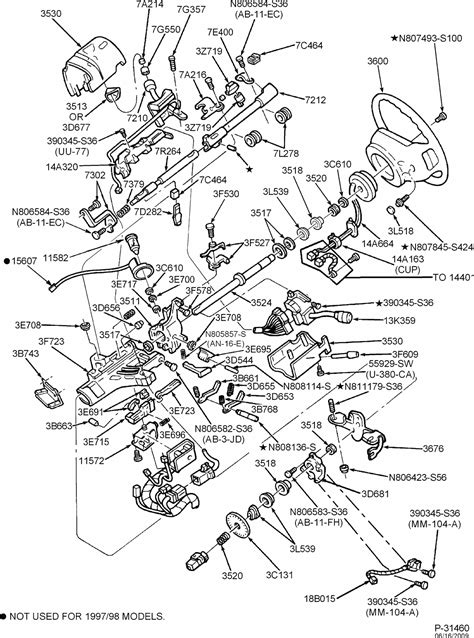 Ford Steering Column Exploded View