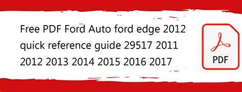 Download Ford 2012 Quick Reference Guide 