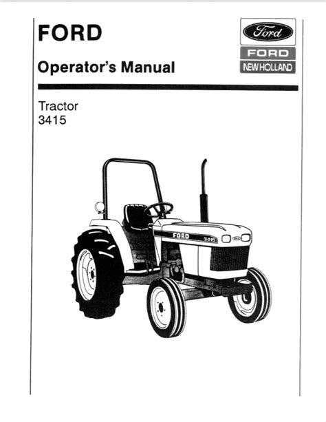 Read Online Ford New Holland 3415 Service Manual 