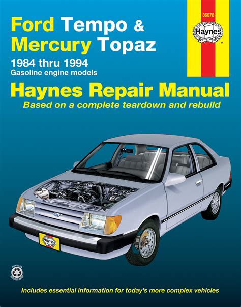 Full Download Ford Tempo Haynes Repair Manual Torrent Pdf Unifun 