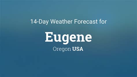 forecast eugene oregon