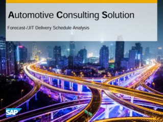 Read Forecast Jit Delivery Schedule Analysis Sfc Automotive 