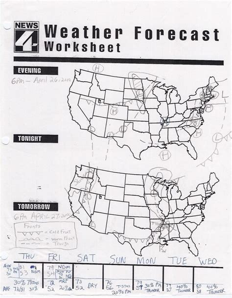 Forecasting Weather Map Worksheet 1 Weather And Climate Worksheet Answer Key - Weather And Climate Worksheet Answer Key