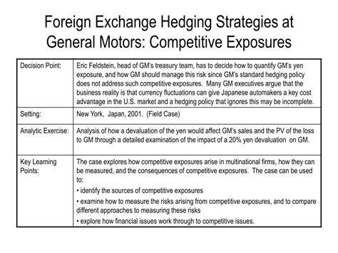 foreign exchange hedging general motors