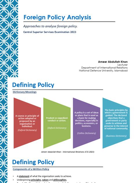 Foreign Policy Analysis New Approaches