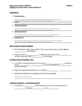 Foreign Policy Icivics Answer Key