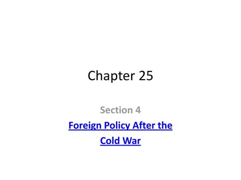 Download Foreign Policy After The Cold War Guided Reading Answers 