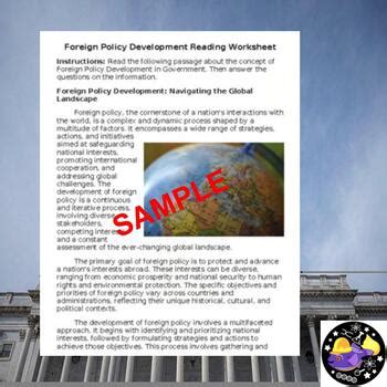 Download Foreign Policy Worksheet Answers 