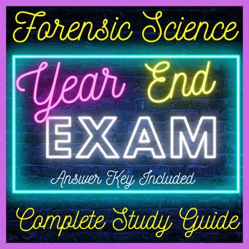 Forensic Science Final Answer Key High School