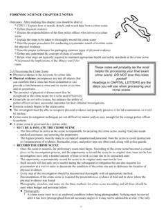 Read Online Forensic Science Chapter 2 Notes Mrs 