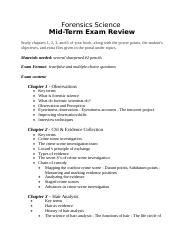 Download Forensic Science Exam Review Study Guide 