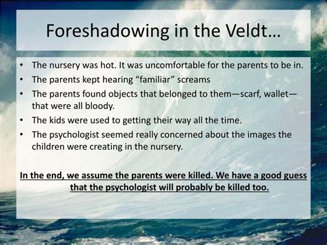 Foreshadowing In The Veldt