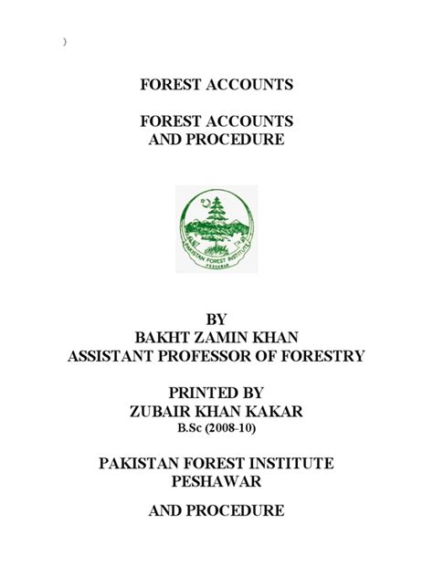 forest account code manual