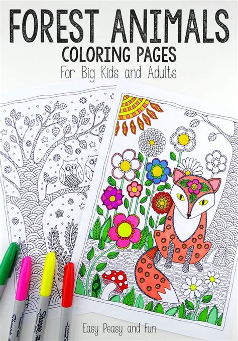 Forest Animals Coloring Pages Easy Peasy And Fun Forest Animal Coloring Pages - Forest Animal Coloring Pages