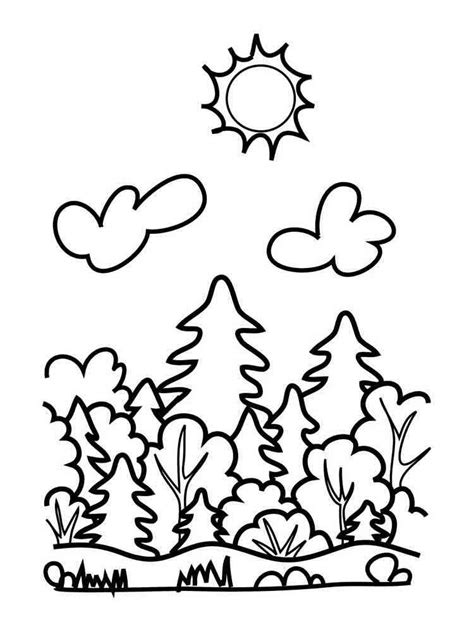 Forest Coloring Pages Printable Coloring Nation Forest Scene Coloring Pages - Forest Scene Coloring Pages