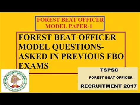 Full Download Forest Beat Officers Model Paper Com 